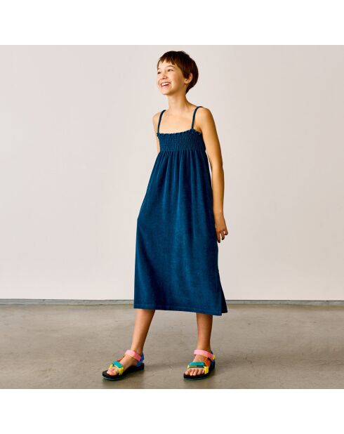 Robe tube mi-longue Canil en Coton mélangé bleu marine