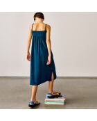 Robe tube mi-longue Canil en Coton mélangé bleu marine