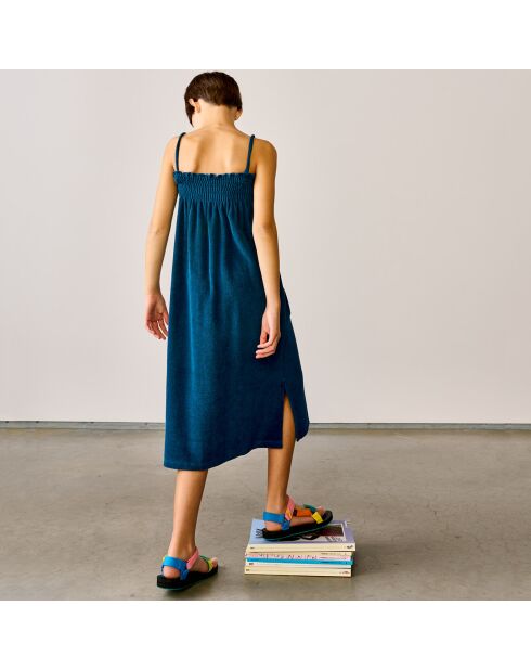 Robe tube mi-longue Canil en Coton mélangé bleu marine