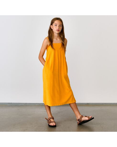 Robe tube mi-longue Canil en Coton mélangé orange vif