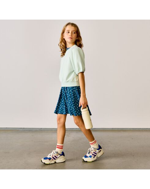 Sweat en Coton molletonné Vajo manches courtes vert pastel