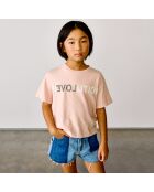 T-Shirt 100% Coton bio Argi imprimé rose clair