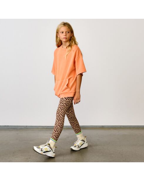 Sweat en Coton mélangé boyfriend Facile orange