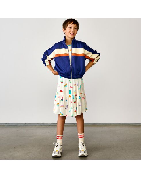 Sweat zippé molletonné Flagey bleu électrique