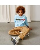 Sweat en Coton molletonné Fago bleu clair