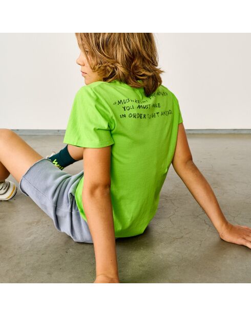 T-Shirt 100% Coton organique Kenny vert acide