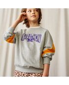 Sweat en Coton Firsty imprimé gris clair