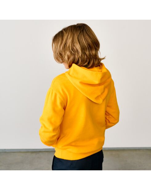 Sweat en Coton à capuche Food inscriptions orange