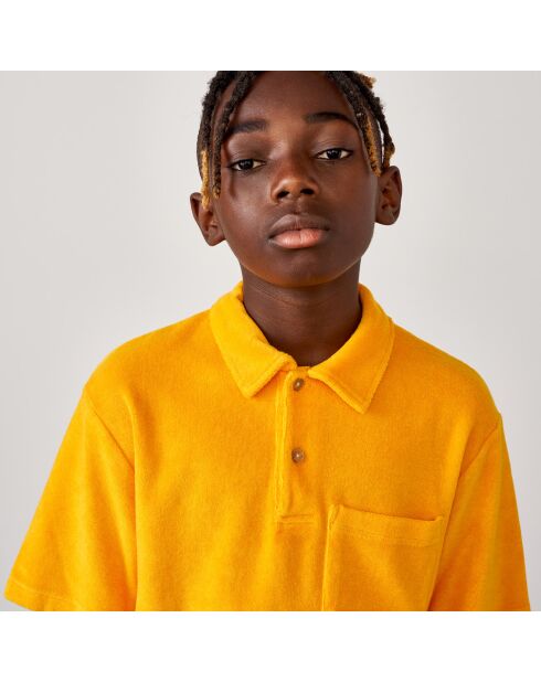 Polo en Coton éponge Clim orange