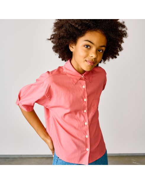 Chemise en Coton mélangé Ave rose
