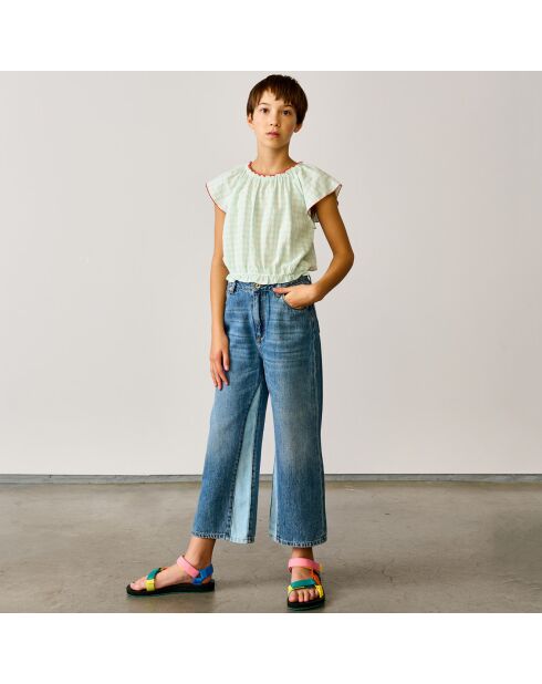 Blouse légère Poeha vichy menthe