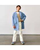 Manteau droit oversize Santana bleu clair