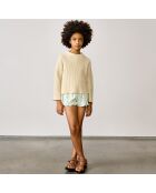Pull en Maille de Coton mélangé Gelza beige clair