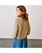 Cardigan en Maille de Coton épaisse Auarz chiné beige