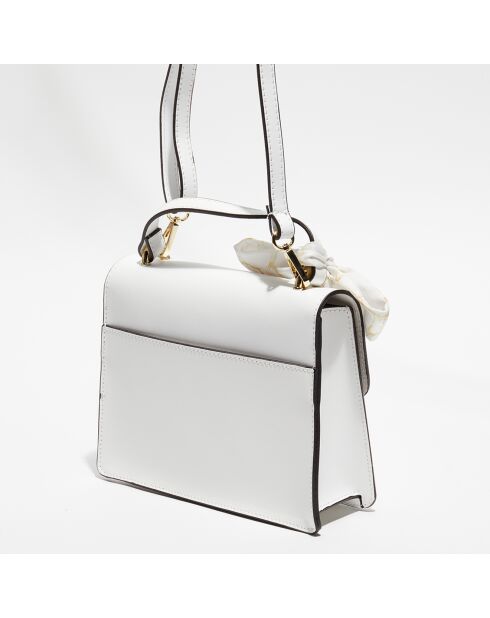 Sac à Main Inès en Cuir blanc - 23.5x27.5 cm