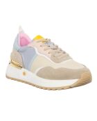 Sneakers Timy blanc/beige/rose/bleu