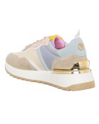 Sneakers Timy blanc/beige/rose/bleu