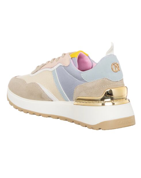 Sneakers Timy blanc/beige/rose/bleu