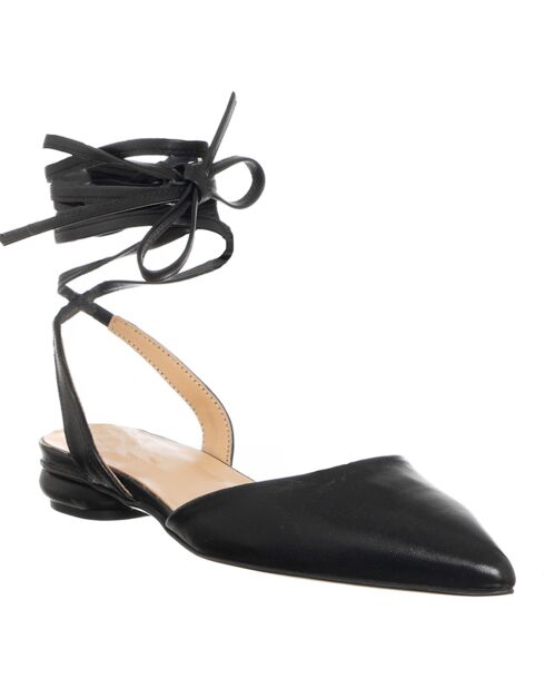 Slingbacks en Cuir Yama noires
