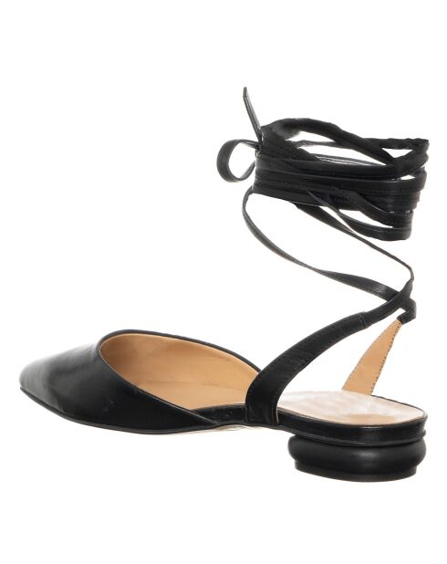 Slingbacks en Cuir Yama noires