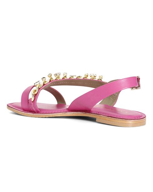 Sandales en Cuir Oya fuchsia