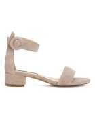 Sandales en Velours de Cuir Julia beiges