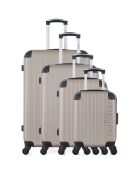4 Koffer 4 Räder schlicht Bucharest-M 75/65/55/46 cm beige