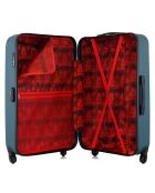 Maleta de larga estancia Bucharest con 4 ruedas y una sola rueda, 75 cm, verde oscuro