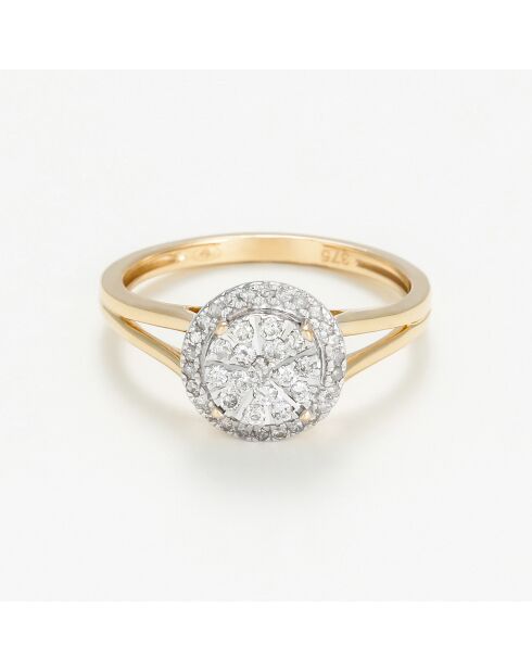 Bague Ness Diamants 0.23 ct or jaune
