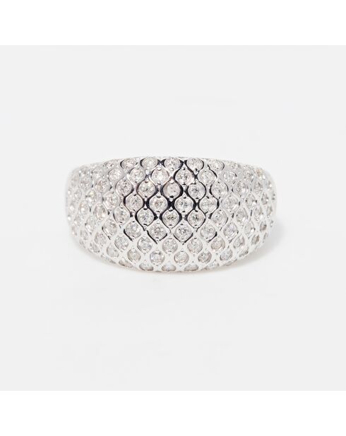 Bague Nid D'Amour Diamants 0.611 ct Or Blanc