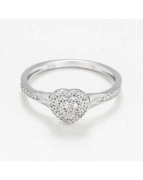 Bague Mon amour Diamants 0.127 ct or blanc