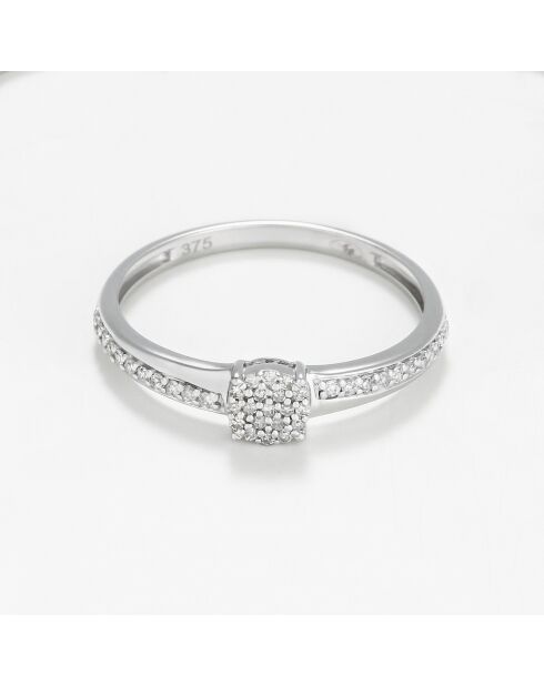 Bague Lovely Diamants 0.125 ct or blanc