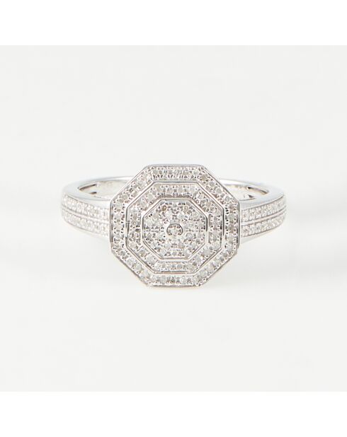 Bague Romance Diamants 0.22 ct or blanc