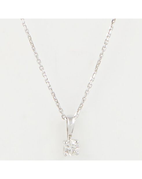 Pendentif Laila Diamant 0.16 ct or blanc