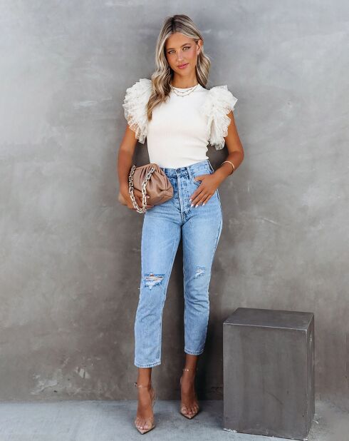 Top Charline blanc