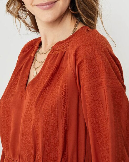 Robe Rosalie brique