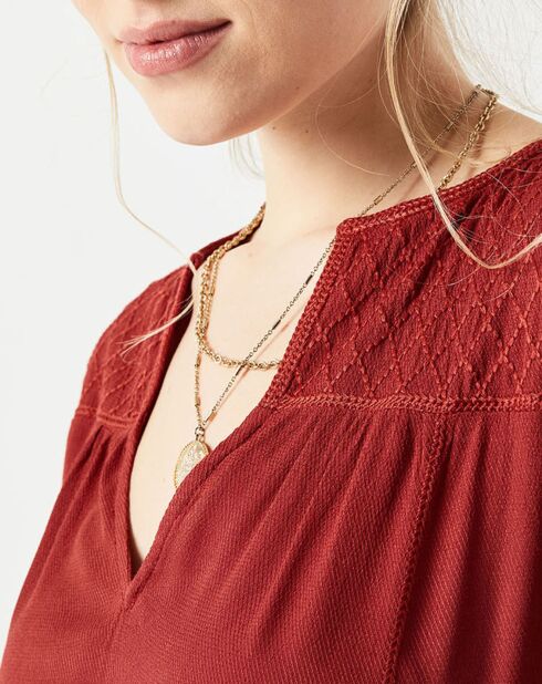 Robe Angèle bordeaux