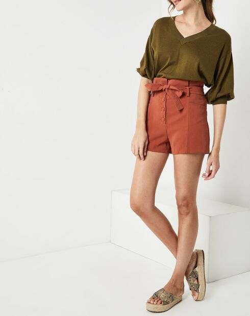 Short Léa brique