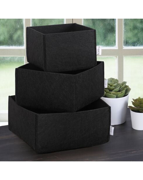 3 organizzatori da scrivania neri