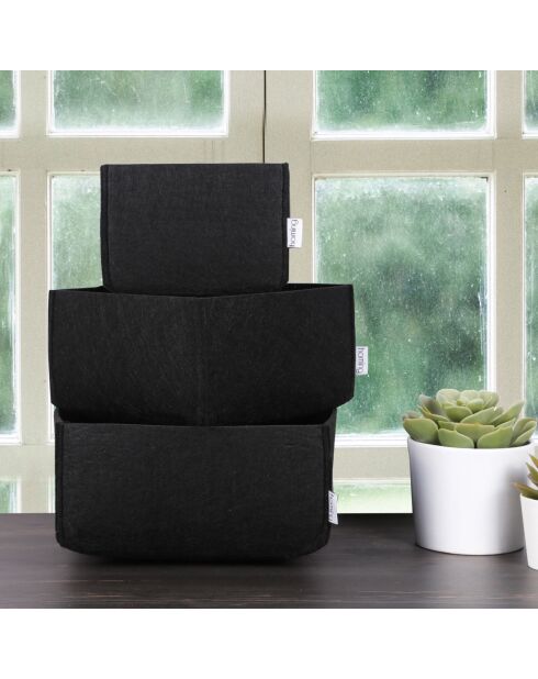 3 organizzatori da scrivania neri