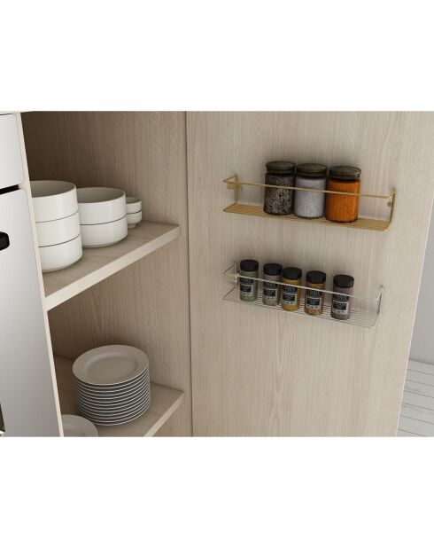 Etagère murale dorée - 7x7x33 cm