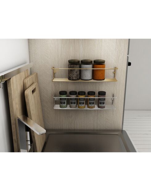 Etagère murale dorée - 7x7x33 cm