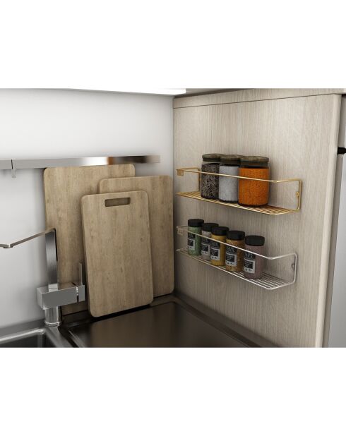 Mensola da parete in argento - 7x7x33 cm