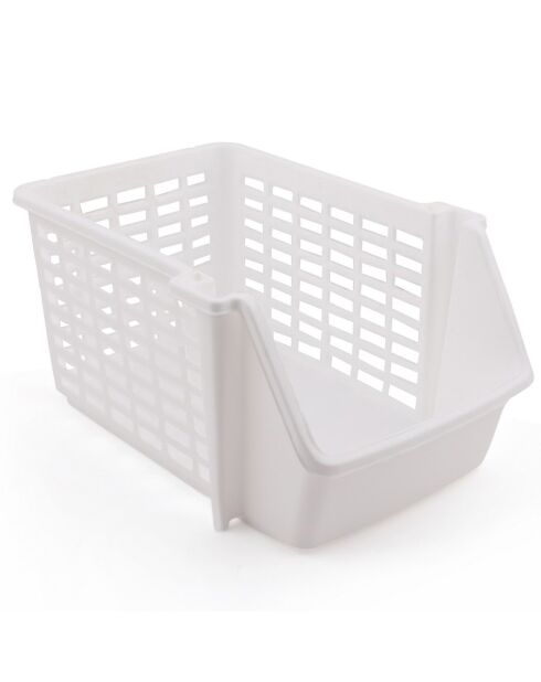 3 Organisateurs de cuisine blancs - 29x21x15 cm