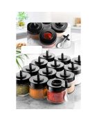 Set de pots à épices 12 pièces transparent