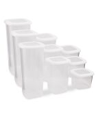 9 Boîtes de rangement  blanches