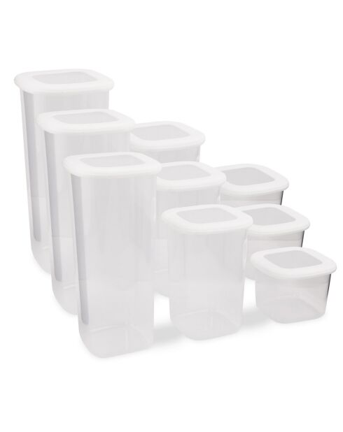 9 Boîtes de rangement  blanches