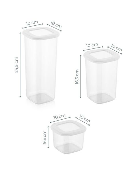 9 Boîtes de rangement  blanches