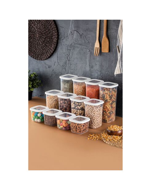 12 Boîtes de rangement  blanches