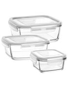 3 Boîtes de rangement transparentes
